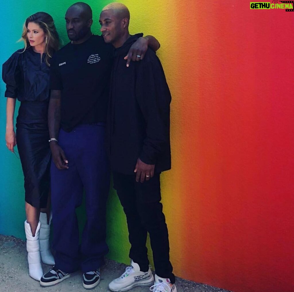 Doutzen Kroes Instagram - CONGRATULATIONS @virgilabloh that was major! You are a boss, thank you for having us witnessing this moment with you! @louisvuitton 💥