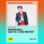 Drake Bell Instagram - No te pierdas mi show! Estaré tocando en @sessionslive el 31 de Julio a las 3:00 PM PDT. Ahí nos vemos! I’m performing live in @sessionslive on July 31st at 3:00 PM PDT. See you there! sessionslive.com/DrakeBellOfficial #music #live #NowPlaying #livemusic #sessions #party #concert #livestream #musician #musicislife #play