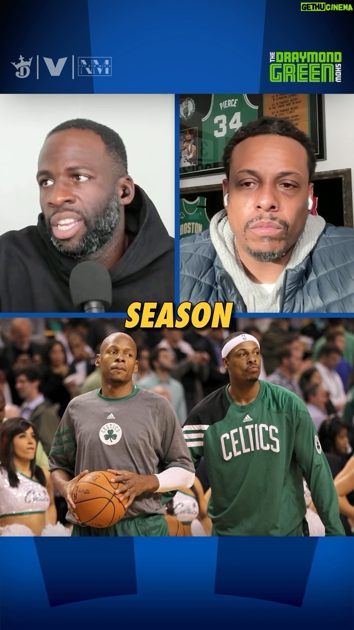 Draymond Green Instagram - Paul Pierce tells Draymond why it hurt when Ray Allen left to the Heat 🎙️