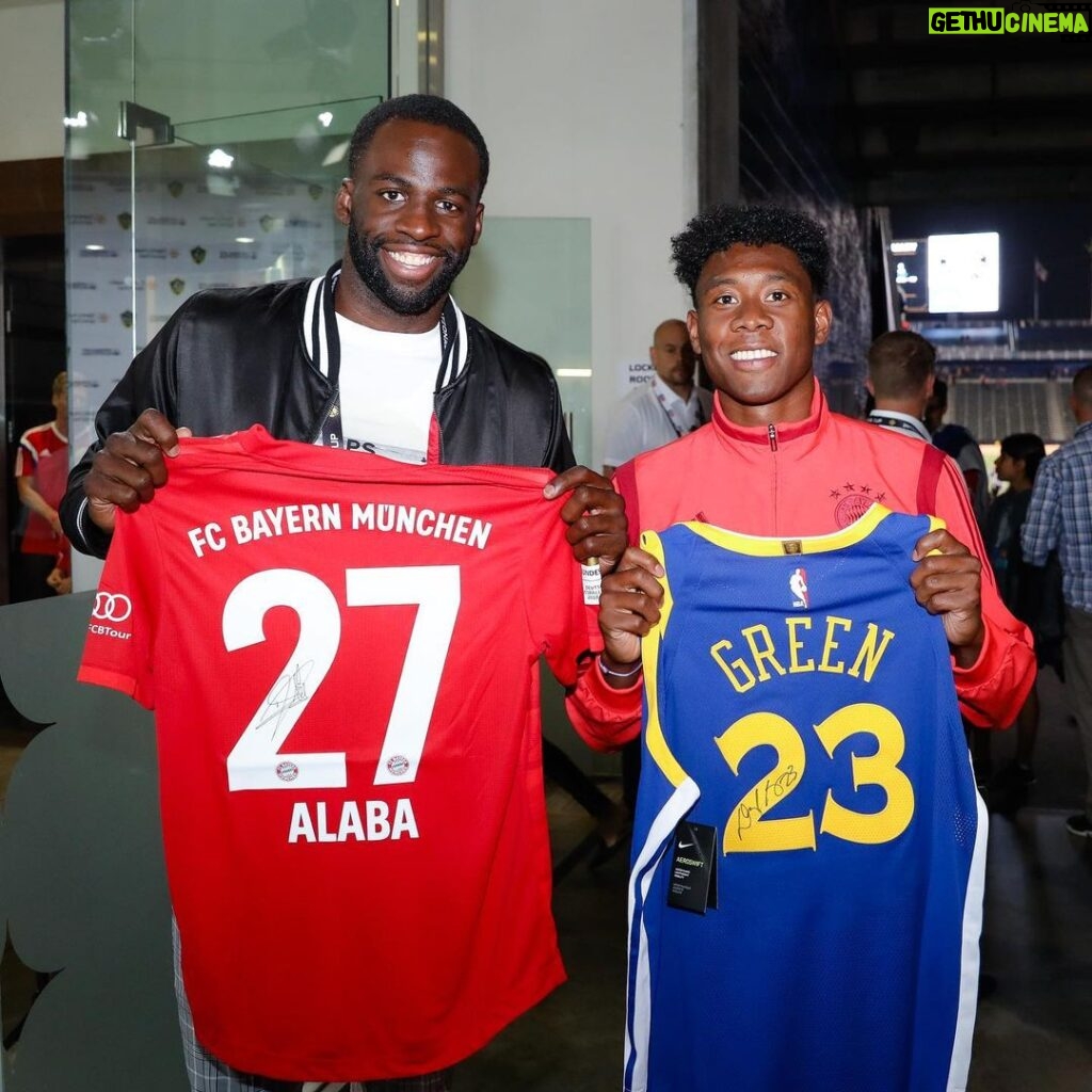 Draymond Green Instagram - Linked with @da_27. True champion on and off the pitch. Appreciate the moment @beatsbydre @intchampionscup @fcbayern #championsmeethere