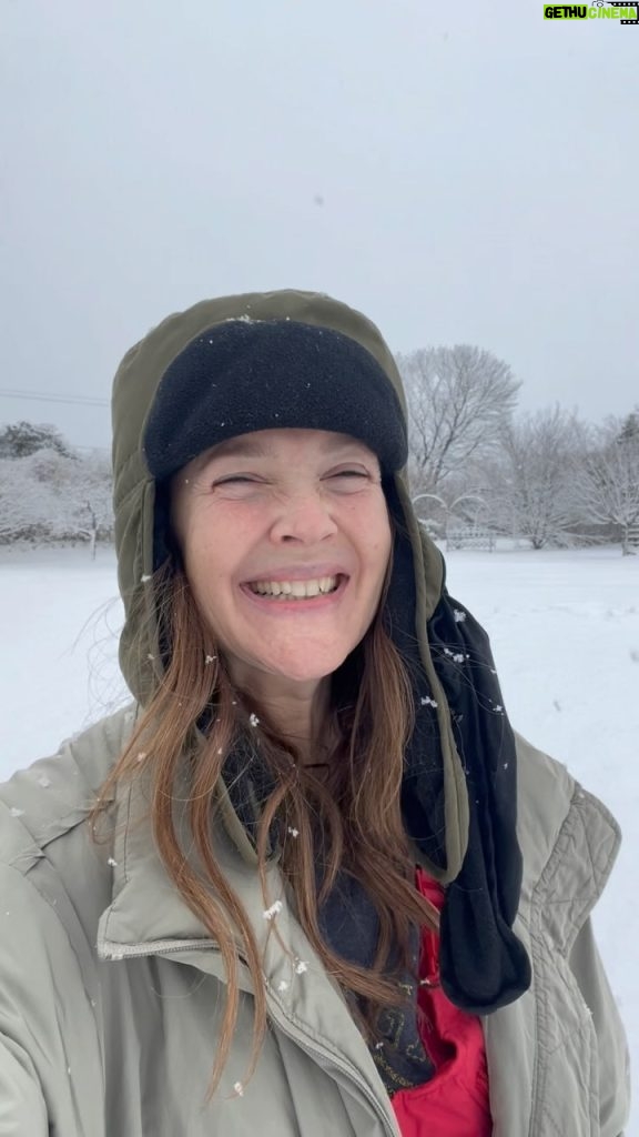 Drew Barrymore Instagram - If you get the opportunity to go out into the snow… don’t miss it!