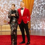 Drew Barrymore Instagram - The #Oscars Extravaganza @thedrewbarrymoreshow✨ Hair by @mrdanielhowellhair Makeup by @llgulino Styled by @_leeharris_ Gown @tomford at @nordstrom Earrings @area at @nordstrom Shoes @maisonvalentino