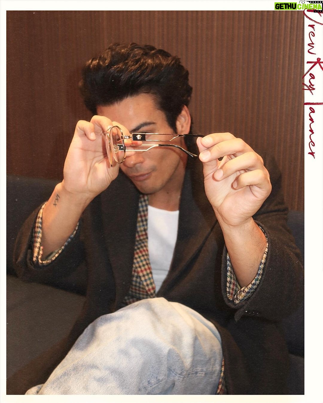 Drew Ray Tanner Instagram - Check out my new gold Versace frame from @lenscrafters also worn by Dwyane Wade in the latest Versace men’s eyewear campaign. Seeing clearly and in style #VersaceEyewear