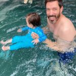 Drew Scott Instagram - Pool time with P 🏊‍♂️💧