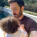 Drew Scott Instagram - Pool time with P 🏊‍♂️💧
