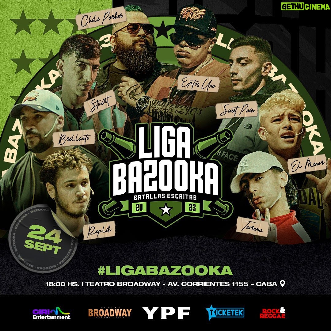 Dtoke Instagram - Estoy muy feliz de poder traer este evento que para mi va a romper todo!! Quiero leer los comentarios de la banda!! Nos vemos en el Teatro Broadwy. LINK DE ENTRADAS EN MI PERFIL @ligabazookaa