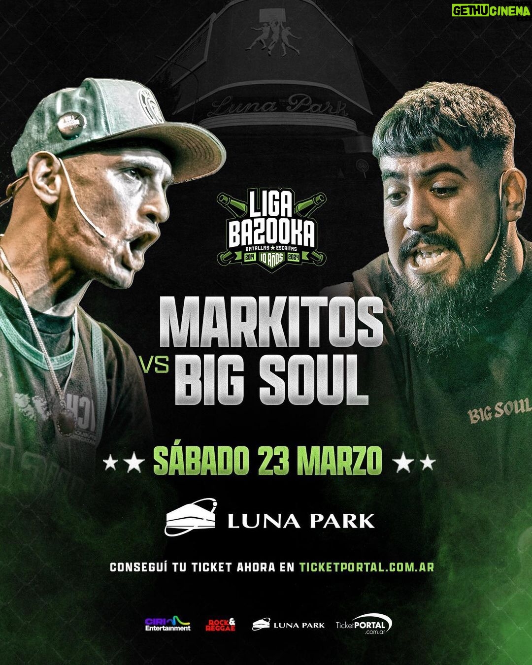 Dtoke Instagram - CONOCÉ TODOS LOS CRUCES DE BAZOOKA EN EL LUNA En este post develamos los enfrentamientos de la nueva internacional de Liga Bazooka. El próximo 23 de marzo, por primera vez una liga de batallas escritas llega al estadio Luna Park, el icónico Palacio de los Deportes porteño. Conseguí ahora tu ticket para este evento histórico en Buenos Aires. Link de venta en nuestras stories — #LigaBazooka #LunaPark #ChiliParker #BlueOne #Stuart #Teorema #Replik #Jaloner #Brillante #ElMenor #Markitos #BigSoul #battlerap #rapbattles #batallasescritas #rapargentino