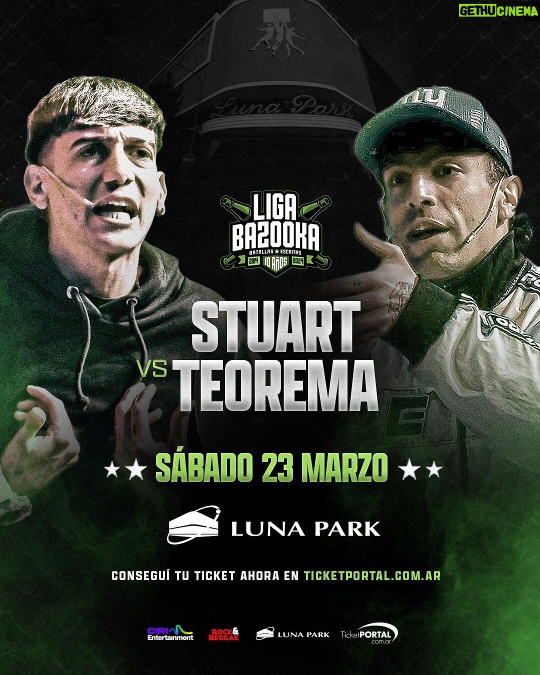 Dtoke Instagram - CONOCÉ TODOS LOS CRUCES DE BAZOOKA EN EL LUNA En este post develamos los enfrentamientos de la nueva internacional de Liga Bazooka. El próximo 23 de marzo, por primera vez una liga de batallas escritas llega al estadio Luna Park, el icónico Palacio de los Deportes porteño. Conseguí ahora tu ticket para este evento histórico en Buenos Aires. Link de venta en nuestras stories — #LigaBazooka #LunaPark #ChiliParker #BlueOne #Stuart #Teorema #Replik #Jaloner #Brillante #ElMenor #Markitos #BigSoul #battlerap #rapbattles #batallasescritas #rapargentino