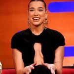 Dua Lipa Instagram – TONIGHT 22:40pm GMT @thegrahamnortonshowofficial on the bloody sofaaaa innit 🍸❤️
