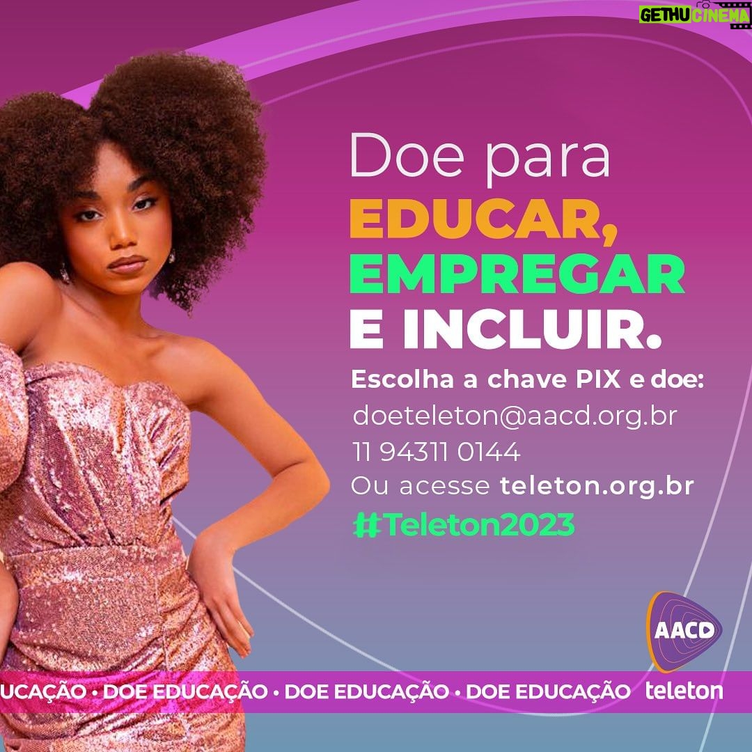 Duda Pimenta Instagram - Nesse final de semana rola mais uma edição do nosso @teletonoficial e eu quero todo mundo assistindo, participando e doando! Toda doação é bem-vinda e transforma milhares de vidas ✨ @sbt #Teleton2023 @aacdoficial