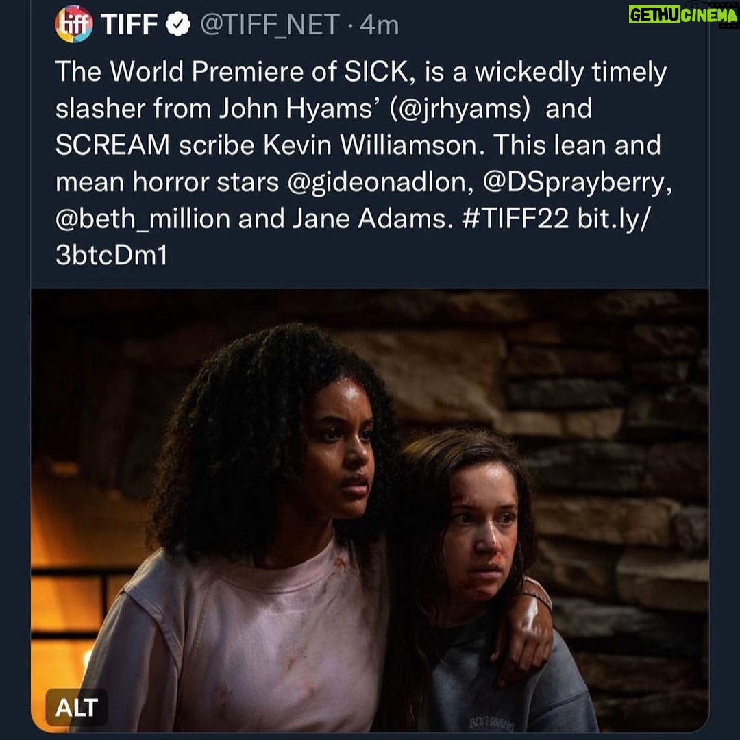Dylan Sprayberry Instagram - Made it into @tiff_net !!! Let’s go babyyyyy! I’m so proud of every single person who worked on this project. What a beautiful experience it was. So excited we finally get to share it ❤️🔪👻🖤