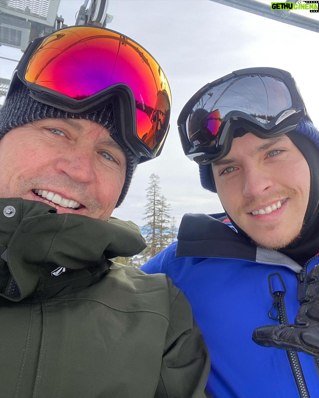 Dylan Sprouse Instagram - Some quality father son time Mammoth Lakes, California