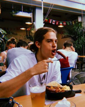 Dylan Sprouse Instagram - In honor of our 6th Valentine’s Day together, here are the first pictures we ever took of each other. I like to think we’ve gotten a bit better at it…