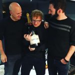 Ed Sheeran Instagram - Divide 7th anniversary throwback dumpington Explanations below 1. At the Grammys telling Rihanna Shape of You was originally with her in mind 2. Me and @missjpeg on the set of Shape of You after the sumo fight 3. Just after finishing painting the cover with @damienhirst 4. Strapped up ready to roll for the Galway Girl vid 5. Celebrating with @rokstoneprod and @jmd_snowpatrol Shape of You going #1 worldwide with a bottle of champs we didn’t end up drinking, it’s still in my cellar, being saved for a special occasion 6. Hanging out with @stormzy after the Ivor’s having won some bronzeware 7. Couple of beers with @zoeydeutch on the set of Perfect 8. With the guys from the Castle video at the Castle 9. My birthday in Brazil on the Divide tour, I asked to play a football game with some ex Brazilian national players. We got spanked 10. Final night of the Divide tour, and campaign, in Ipswich, having a pizza and celebrating the most successful era of my career Til next time x