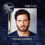 Edgar Ramírez Instagram - Can’t wait to finally see you again in person dear @jimmyfallon and so happy to be back in #newyorkcity !!! Don’t miss it are 11:35 pm PST / ET #junglecruise New York City, N.Y.