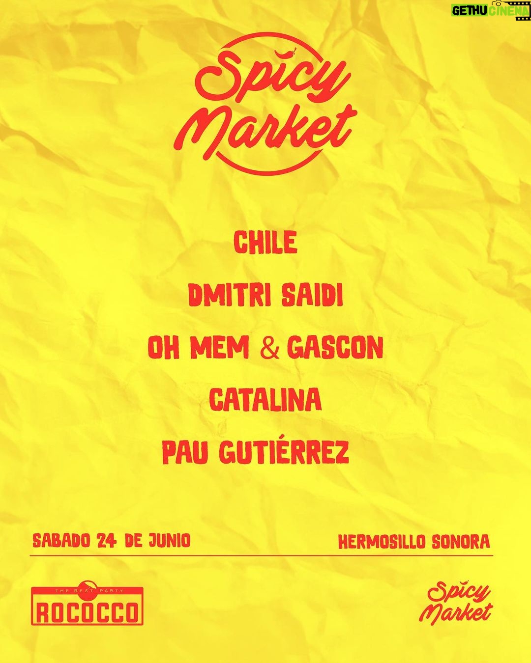 Eduardo Miranda Instagram - Hoy @spicy.market_ llega a Hermosillo Sonora con un gran line up y gran venue @the_rococco por lo que si están en Hermosillo no se la pueden perder.