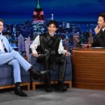 Edvin Ryding Instagram - What a night… thanks to @fallontonight @jimmyfallon for having us, and a BIG thank you to those who queued for hours in the rain and welcomed us to New York with open arms. Eternally in love with all of you. Also have to point out amazing styling by @madeleinekennedy . Look at me and Omar!! On the tonight show!! Talking about Young Royals!! #edvinxomaronfallon (Todd Owyoung/NBC)