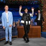 Edvin Ryding Instagram - What a night… thanks to @fallontonight @jimmyfallon for having us, and a BIG thank you to those who queued for hours in the rain and welcomed us to New York with open arms. Eternally in love with all of you. Also have to point out amazing styling by @madeleinekennedy . Look at me and Omar!! On the tonight show!! Talking about Young Royals!! #edvinxomaronfallon (Todd Owyoung/NBC)