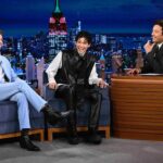Edvin Ryding Instagram - What a night… thanks to @fallontonight @jimmyfallon for having us, and a BIG thank you to those who queued for hours in the rain and welcomed us to New York with open arms. Eternally in love with all of you. Also have to point out amazing styling by @madeleinekennedy . Look at me and Omar!! On the tonight show!! Talking about Young Royals!! #edvinxomaronfallon (Todd Owyoung/NBC)