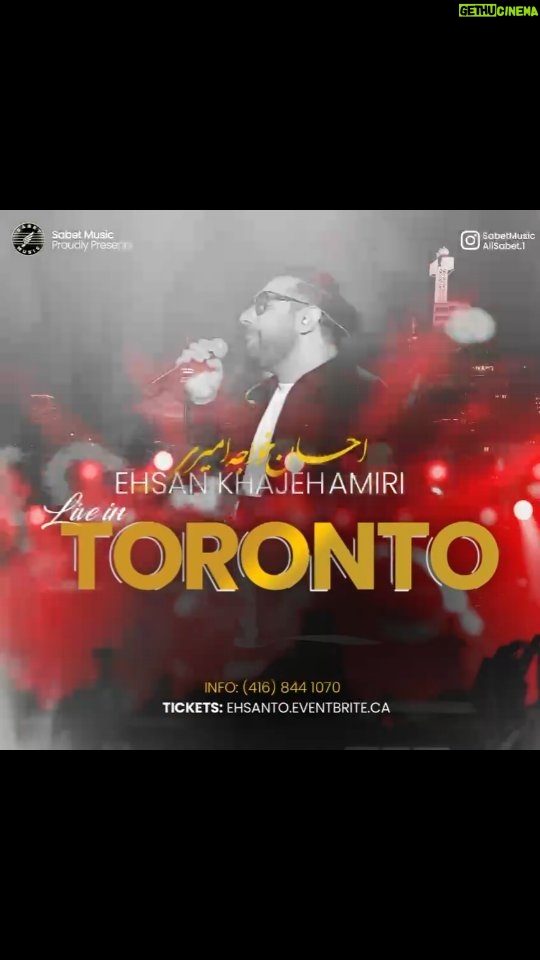 Ehsan Khajeamiri Instagram - عاشقانه های احسان خواجه امیری در کنسرت تورنتو شنبه، ۱۷ جون ۲۰۲۳ رهبر ارکستر : هومن نامداری TICKETS: https://ehsanto.eventbrite.ca The one and only Ehsan Khajeh Amiri Live in Toronto Saturday, June 17th, 2023 John Bassett Theatre 255 Front St W, Toronto, ON M5V 2W6 INFO: (416) 844 1070 Presented by @sabetmusic @alisabet.1 @hoomannamdari @amirtaheriofficial #ehsankhajeamiri #concert #toronto #canada #persianconcert #iraniantoronto #iraniancanadian #sabetmusic #ehsankhajehamiri #احسان_خواجه_امیری #کنسرت #تورنتو #کانادا #ایرانیان_کانادا