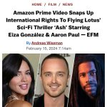 Eiza González Instagram - Hello @primevideo ! Thrilled to share the news We are so happy for you to dive into the world of ASH. And now everyone around the world can see it! We are beyond proud of it. See you soooon….🚀🛸🪐✨