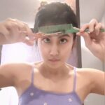 Elizabeth Tan Instagram - Bila kena potong rambut sendiri hahaha sampai terjuling woi 🤣