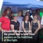 Elizabeth Warren Instagram - I visited the picket line at this Boston Starbucks to show my support and hear from workers on the front lines of this fight. Here’s what they want everyone to know.