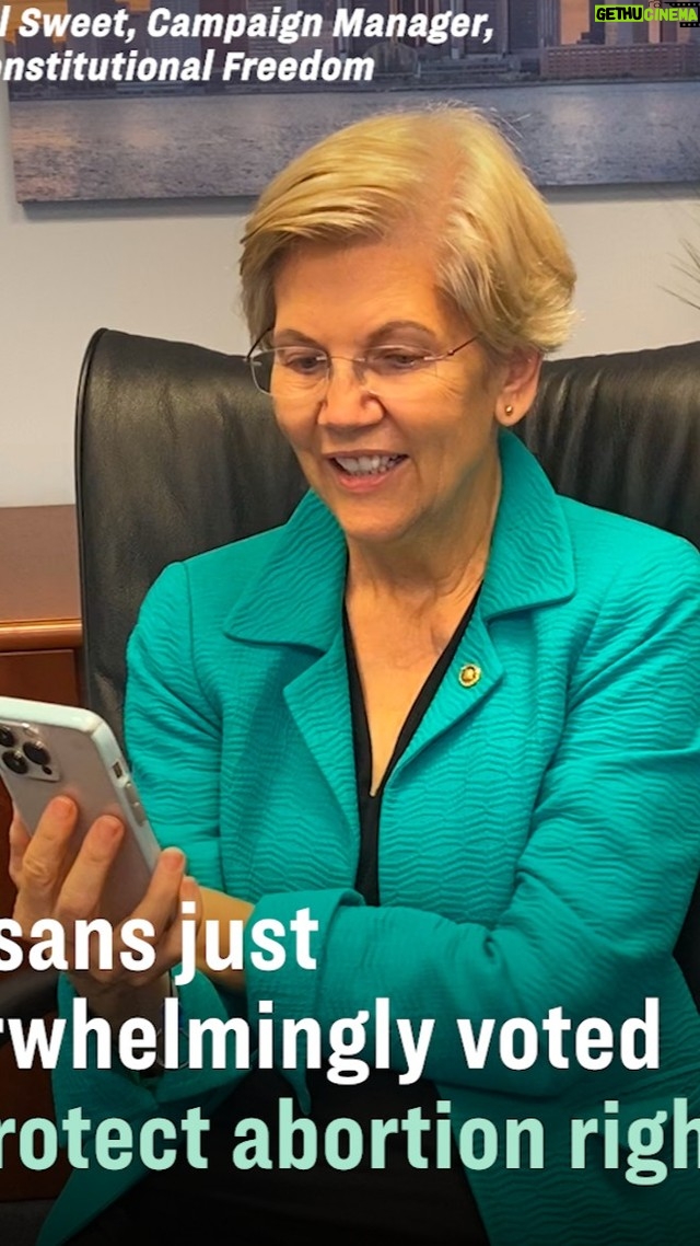 Elizabeth Warren Instagram - Abortion rights are under attack all across this country. This week, Kansas told the world that we will fight back against this extremism and we will win. I spoke with @Kansans4CF Campaign Manager Rachel Sweet about lessons we can take from this victory: