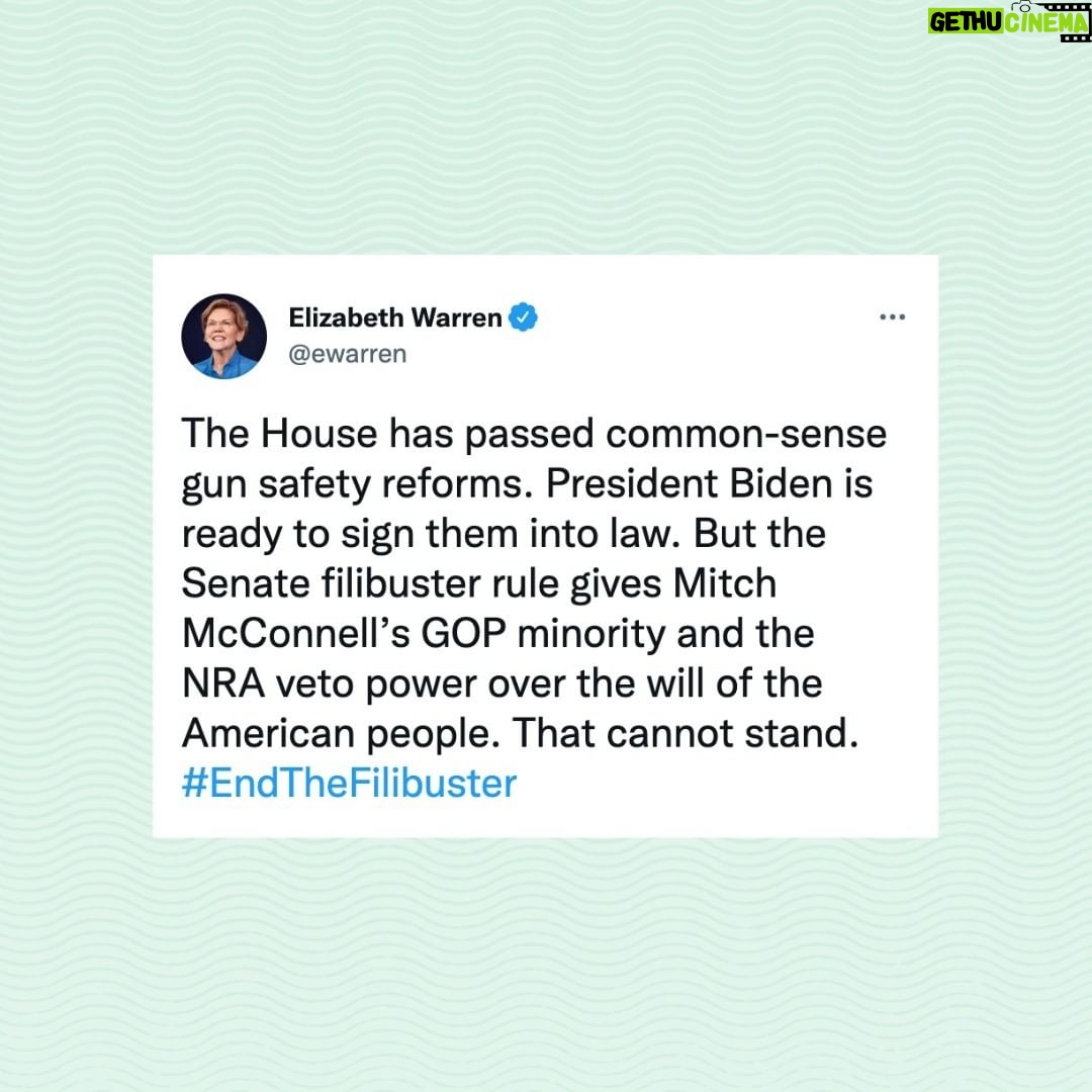 Elizabeth Warren - 72K Likes - I’m heartbroken that yet another school has been torn apart by gun violence. And I’m sickened that we haven’t been able to pass common-sense gun safety laws.