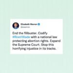 Elizabeth Warren Instagram - I’m going to keep fighting in every way I can to defend abortion rights.