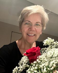 Elizabeth Warren Instagram - Had this waiting for me after a busy day yesterday—my sweetie always remembers. Happy 43rd anniversary, Bruce!