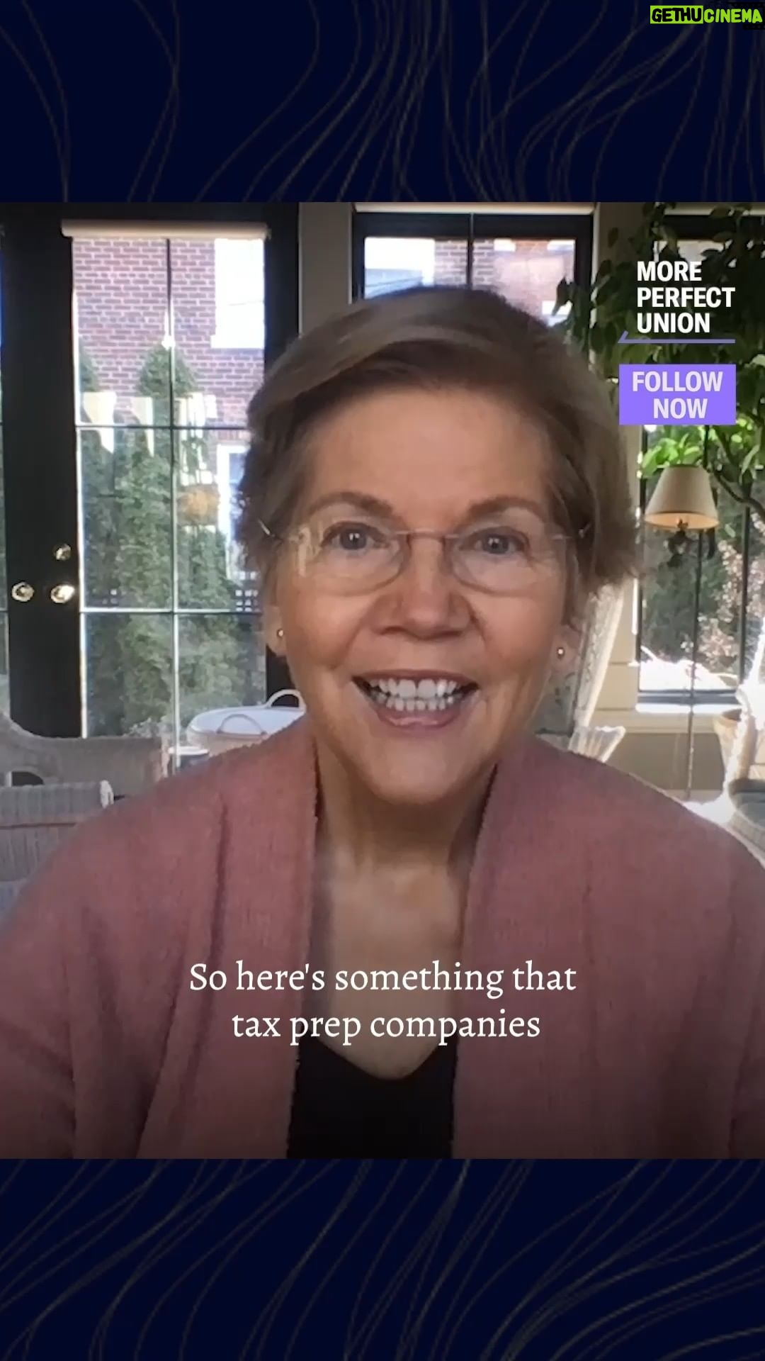 Elizabeth Warren Instagram - I spoke with @PerfectUnion about something the tax prep lobby doesn’t want you to know—and how I’m fighting back: