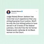 Elizabeth Warren Instagram – #ConfirmJudgeJackson