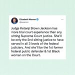 Elizabeth Warren Instagram - #ConfirmJudgeJackson