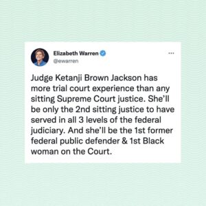 Elizabeth Warren Instagram - #ConfirmJudgeJackson