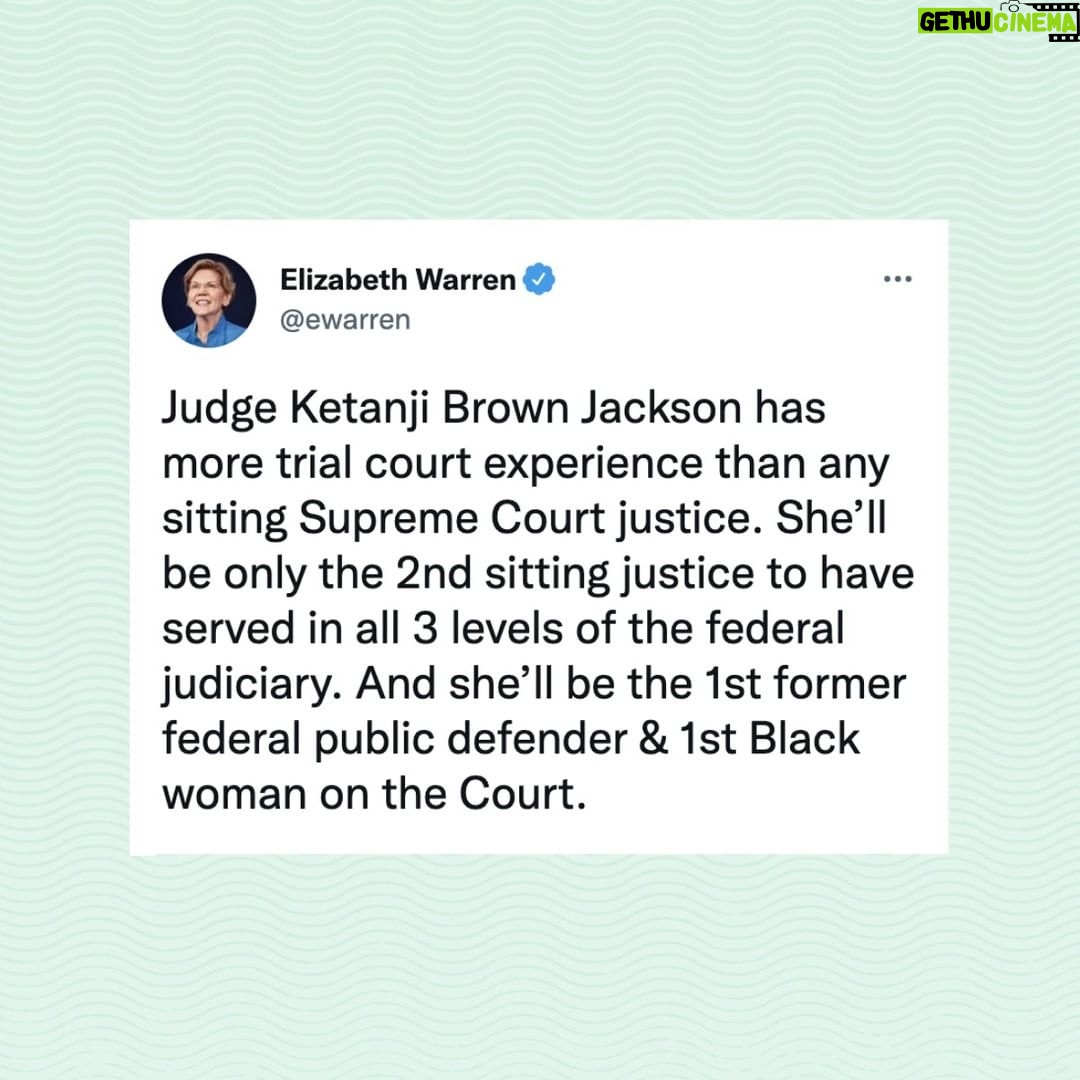 Elizabeth Warren - 67.6K Likes - #ConfirmJudgeJackson