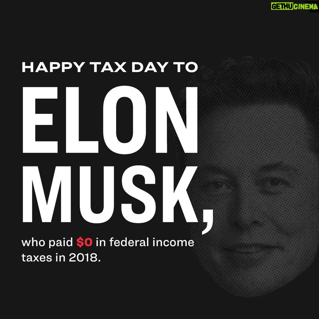 Elizabeth Warren - 63.4K Likes - Here’s a #TaxDay reminder about why we need to crack down on freeloading billionaires and giant corporations.