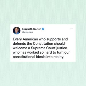 Elizabeth Warren Instagram - #ConfirmJudgeJackson
