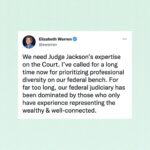 Elizabeth Warren Instagram - #ConfirmJudgeJackson