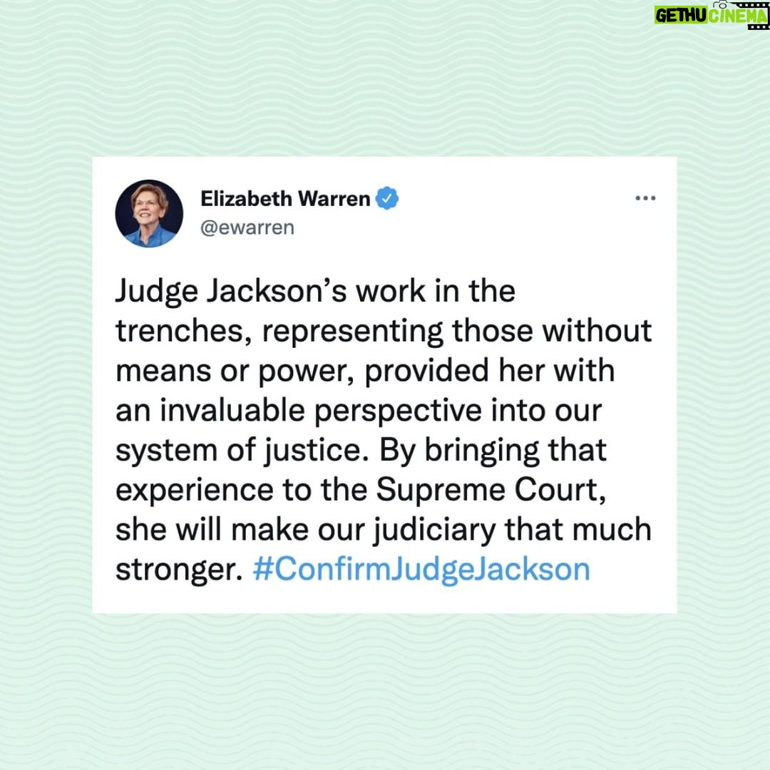 Elizabeth Warren - 67.6K Likes - #ConfirmJudgeJackson