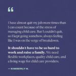 Elizabeth Warren Instagram - As a young mom, I came about an inch away from having to quit my job because of child care, but then my Aunt Bee moved in and rescued me. I asked people to share their own stories. Responses poured in. Here’s one reminder of why we fight for universal child care—more to come: