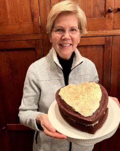 Elizabeth Warren Instagram - Today was my mother’s birthday. She loved her special connection to Valentine’s Day, and when I was a little girl, I bought some heart-shaped pans at the dime store and started baking her heart-shaped cakes every year. I’ve kept that tradition up to remember her. After my mother died of a massive heart attack, the doctors realized that she’d had advanced heart disease—never diagnosed, never treated, even though she got regular check-ups. Later, I would learn that heart disease is the #1 killer of women. Today, it’s no longer considered just a “man’s disease,” and doctors do a much better job screening and treating women for cardiovascular disease than they did when my mother had her heart attack. I remember my mother with these heart-shaped cakes, and I fight for medical research funding and health care as a basic human right so more people can live longer, healthier lives and celebrate more birthdays with their loved ones.