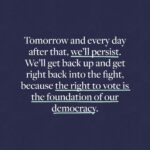Elizabeth Warren Instagram - Five years ago today, Mitch McConnell kicked me off the Senate floor for reading a letter from Coretta Scott King—the same letter this quote is from. Today, I’m reflecting on that moment and what it became. I want to call attention to her words and to the fight for the right to vote. Brave activists have pushed America to protect voting rights, but a partisan Supreme Court has opened the floodgates for Republican state legislatures to engage in voter suppression—and the Senate GOP has used the filibuster, a Jim Crow relic, to stop Democrats from fighting back. We’ve got to keep fighting to hold Republicans accountable, elect more Democrats to get past the filibuster, and ensure the right to vote and the right to have that vote counted. We’ve got to persist.