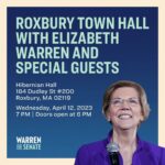 Elizabeth Warren Instagram - Next Wednesday, I’m hosting the first Town Hall of our re-election campaign—with special guests @Maura_Healey, @AyannaPressley, and @WuTrain. Will we see you in Roxbury? Click the link in my bio to RSVP.