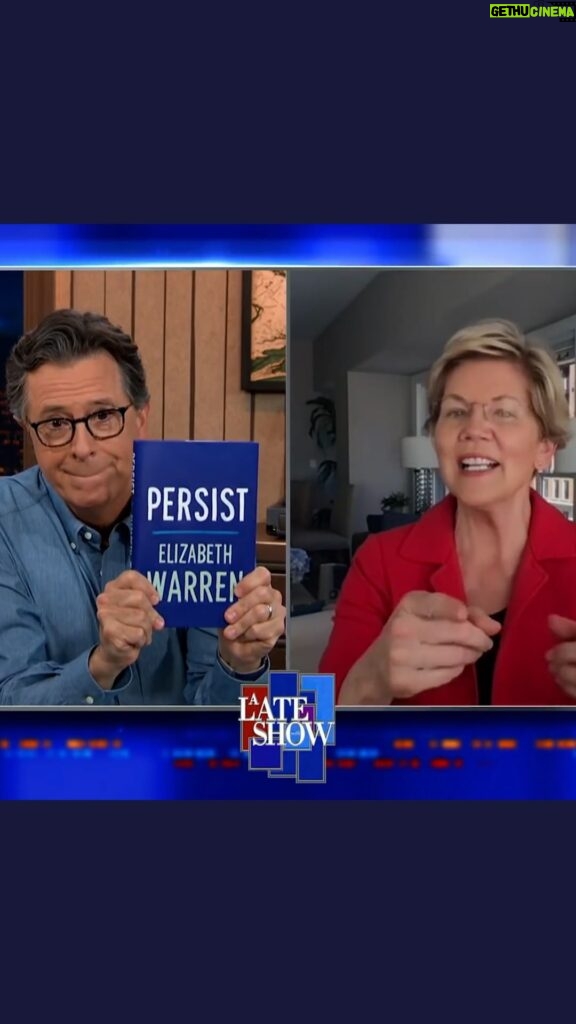 Elizabeth Warren Instagram - Thanks @StephenAtHome for the chance to talk about how we build a country that works for everyone—by getting those at the top, including those whose yachts have yachts, to pay their fair share.
