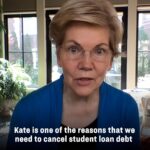 Elizabeth Warren Instagram - Kate studied public health at public university so she could serve her community and her country. She paid in-state tuition but still ended up with $25,000 in student loan debt. How is that supposed to encourage other people like her to go into public service? #CancelStudentDebt