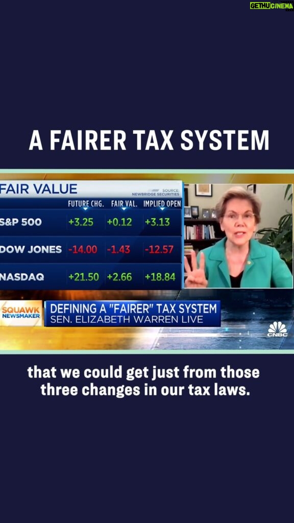 Elizabeth Warren Instagram - I talked about three changes we could make to our tax system that would raise about $6 trillion in revenue—more than enough to invest in infrastructure that would let us build a future for everyone in America, not just the rich and powerful.