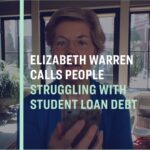 Elizabeth Warren Instagram - Chris and I both went to the University of Houston (Go Cougars!). My degree was $50 a semester, because our country invested more in education then. But Chris had to take out loans. We spoke about how canceling student debt would help him build a better future. #CancelStudentDebt