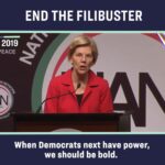 Elizabeth Warren Instagram - In 2019, I said that if Mitch McConnell used the filibuster to hold a Democratic Senate majority hostage—and block us from getting things done for the American people—we would need to get rid of the filibuster. It’s time.