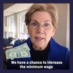 Elizabeth Warren Instagram - The federal minimum wage hasn’t increased in more than a decade. Now, working families—especially workers of color—are battling a pandemic with barely enough to get by. With 2/3rds of Americans supporting raising the minimum wage to $15/hour, let’s look at why it hasn’t budged. Hint: it’s big corporate money doing the talking.